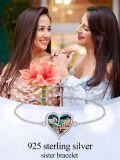 wholesale Sister Bracelet For Women 925 Sterling Silver Bracelet Jewelry Christmas Birthday Gifts For Sister Anklet Bracelets, 7+2 Inches -0-2