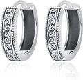 wholesale 925 Sterling Silver Celtic Knot Hoop Huggie Earrings - Unique Design Gift for Him & Her-0-0