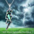 wholesale Sterling Silver White Opal Lightning Bolt Necklace Reversible Boomerang Pendant Dainty Minimalist Jewelry Gift for Women Girls-0-5