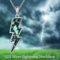 wholesale 925 Sterling Silver Labradorite Lightning Bolt Reversible Boomerang Pendant Necklaces - Minimalist s for Women & Girls-0-5