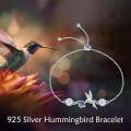wholesale 925 Sterling Silver Animal Link Chain Bracelet with Dragonfly Hummingbird for Women Girls-0-5