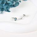 wholesale 925 Sterling Silver Labradorite Stud Earrings Natural Heart Halo Gemstone -0-3