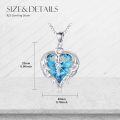 wholesale Sterling Silver Austrian Crystal Caduceus Angel Wing Heart Nurse Necklace-0-51