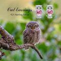 wholesale 925 Sterling Silver Blue Austrian Crystal Owl Stud Earrings-0-11