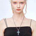 wholesale 925 Sterling Silver Blue Enamel Star of David Celtic Knot Cross Pendant Necklace-0-38
