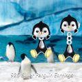 wholesale 925 Sterling Silver Penguin Stud Earrings with Gold Accents and Enamel Finish-0-1