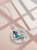 TOUPOP Sterling Silver Reindeer Pendant Christmas Gifts For Women-0-3