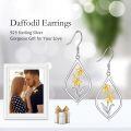 wholesale 925 Sterling Silver Daffodil Drop Earrings for Women Scottish s-0-2