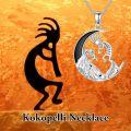 wholesale 925 Sterling Silver Moon Kokopelli Pendant Necklace Southwest Style Gifts for Him Her-0-3