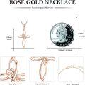 wholesale 14K Rose Gold Celtic Knot Cross Pendant Necklace for Women with Chain - Length: 37cm (Adjustable)-0-2