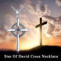 wholesale 925 Sterling Silver Star of David Celtic Knot Cross Necklace Norse Viking s for Him Her-0-5