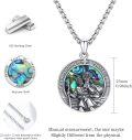 wholesale 925 Sterling Silver Abalone Shell Saint Christopher Protect Us Pendant Necklaces for Men & Women-0-3