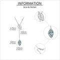 wholesale 925 Sterling Silver Green Agate Leaves Pendant Lariat Necklace for Women Gifts-0-4