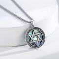 wholesale 925 Sterling Silver Abalone Shell Star of David Pendant Necklace  Judaica Gifts for Men & Women-0-1