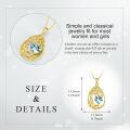 wholesale Sterling Silver Yellow Gold Plated Gemstone Tree of Life Pendant Necklace-0-15