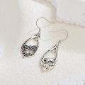 wholesale 925 Sterling Silver Dragonfly Teardrop Antique Celtic Knotwork Dangle Earrings  for Women-0-3