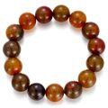 TOUPOP Stainless Steel Tiger Eye Obsidian Agate Tibetan Beads Stretch Bracelet-0-0