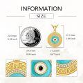 wholesale Gold 925 Sterling Silver Evil Eye Locket Photo Frame Pendant Necklace for Women Gifts-0-3