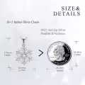 wholesale 925 Sterling Silver Snowflake Pendant Necklace Wholesale with Cubic Zirconia Stones - Elegant Winter  for Her-0-3