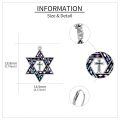 wholesale 925 Sterling Silver Star Of David Earring-0-4