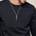 wholesale Vintage Cross Necklace For Men Gothic Cross Pendant Necklace Goth Necklace Punk Hip Pop Religious Necklace Christmas Gift For Him -0-1