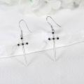wholesale 925 Sterling Silver Cross Spike Dangle Earrings Gothic s for Women-0-2