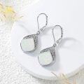 wholesale Sterling Silver Gemstone Celtic Knot Teardrop Leverback Earrings-0-3