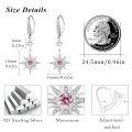 wholesale 925 Sterling Silver Gold-Plated Moonstone & Opal Starburst Leverback Drop Earrings-0-106
