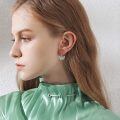 wholesale 925 Sterling Silver White Gold Plated Butterfly Moss Agate Drop Earrings-0-1