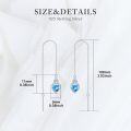 wholesale 925 Sterling Silver Celtic Knot Heart Threader Earrings w 12 Birthstones-0-16