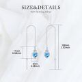 wholesale 925 Sterling Silver Celtic Knot Heart Threader Earrings w 12 Birthstones-0-16