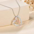 wholesale 925 Sterling Silver Metal Heart-Shaped Gymnastics Pendant Necklace - Inspirational  for Gymnasts and Girls-0-2