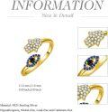 wholesale Evil Eye Ring 925 Sterling Silver Open Hamsa Ring Amulet Protection Jewelry Christmas Gifts For Women -0-1