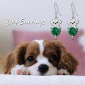 wholesale Metal Birthstone Dog Earring Maltese Dangle Earrings Gift for Women-0-4