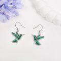 wholesale 925 Sterling Silver Hummingbird Necklace Wholesale Turquoise Inlay-0-8