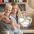 wholesale 925 Sterling Silver Two Tone Mom Infinity Heart Cremation Urn Necklace Memorial Pendant-0-1