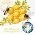 wholesale 925 Sterling Silver Two Tone Bee Honeycomb Blue Crystal Zircon Pendant Necklace-0-5