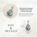wholesale 925 Sterling Silver Abalone Shell Tree of Life Pendant Necklace with Rose Gold Figurine and Chain for Women Girls  45cm Length-0-1