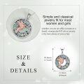 wholesale 925 Sterling Silver Round Abalone Shell Hummingbird Pendant Necklace for Women and Girls-0-3