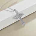 wholesale 925 Sterling Silver Celtic Knot Vine Leaf Cross Pendant Necklace Religious s for Women and Men-0-2