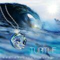 wholesale 925 Sterling Silver Blue Opal Sea Wave Turtle Shell Pendant Necklaces Ocean Animals Gifts for Women-0-5