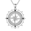 wholesale 925 Sterling Silver Moissanite Compass Pendant Necklaces Wholesale for Women and Men-0-0