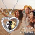 wholesale 925 Sterling Silver Heart-Shaped Multi-Cat Design Pendant Necklace with Cubic Zirconia Stones and Gold Plating for Cat Lovers-0-1