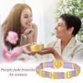 wholesale 925 Sterling Silver Green Jade Link Bracelet Wholesale With Intricate Clasp Design-0-7