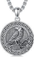 wholesale 925 Sterling Silver Raven Pendant Necklace  Celtic Knot Design Gothic Jewelry for Men & Women-0-0