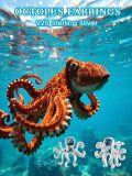 wholesale 925 Sterling Silver Octopus Abalone Shell Stud Earrings Sea Life  for Her-0-5