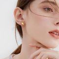 wholesale 10k Gold Polished Angel Wing Stud Earrings For Women-0-1