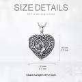 TOUPOP Sterling Silver Mother Locket Necklace Holds 2 Photos Heart Tree Of Life Jewelry Gift-0-5
