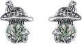wholesale 925 Sterling Silver Mushroom Stud Earrings w/Moonstone & Moss Agate for Women's  Set - Nature Inspired Design-0-0