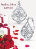wholesale 925 Sterling Silver Celtic Knot Leverback Dangle Drop Earrings for Women and Teen Girls  Ideas-0-4